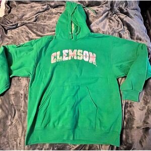 Boxercraft Clemson Tigers Green Plaid Lined Hoodie Sweatshirt Womens Large